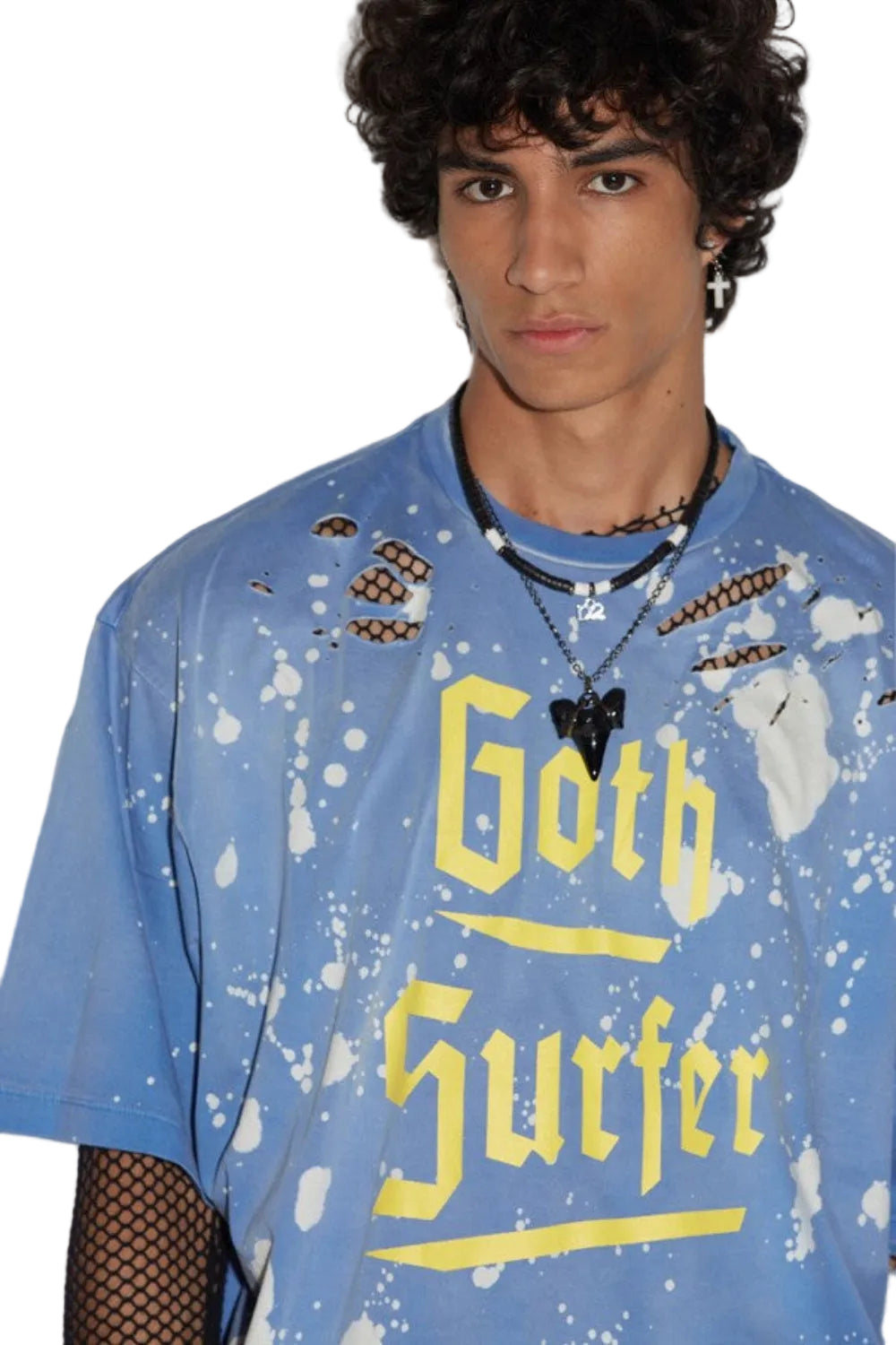 Dsquared2 Men's Goth Foam Spot Cotton Jersey T-Shirt - Baja Blue