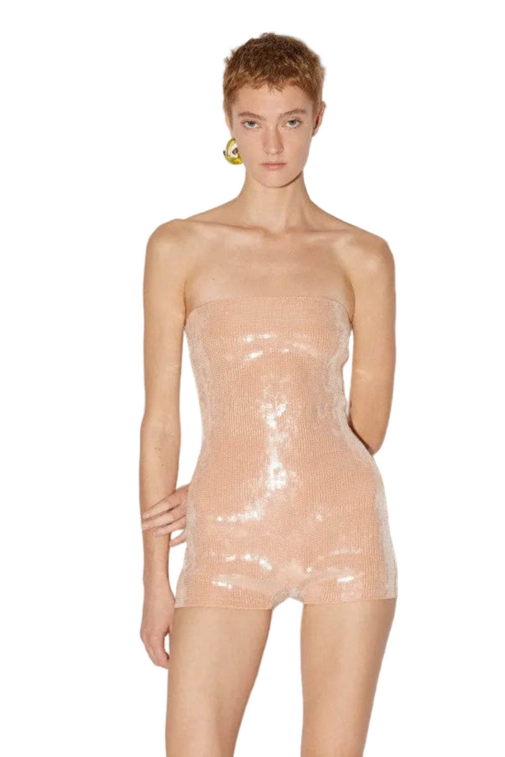 Dsquared2 Women's Disco Sequin Playsuit - Sand