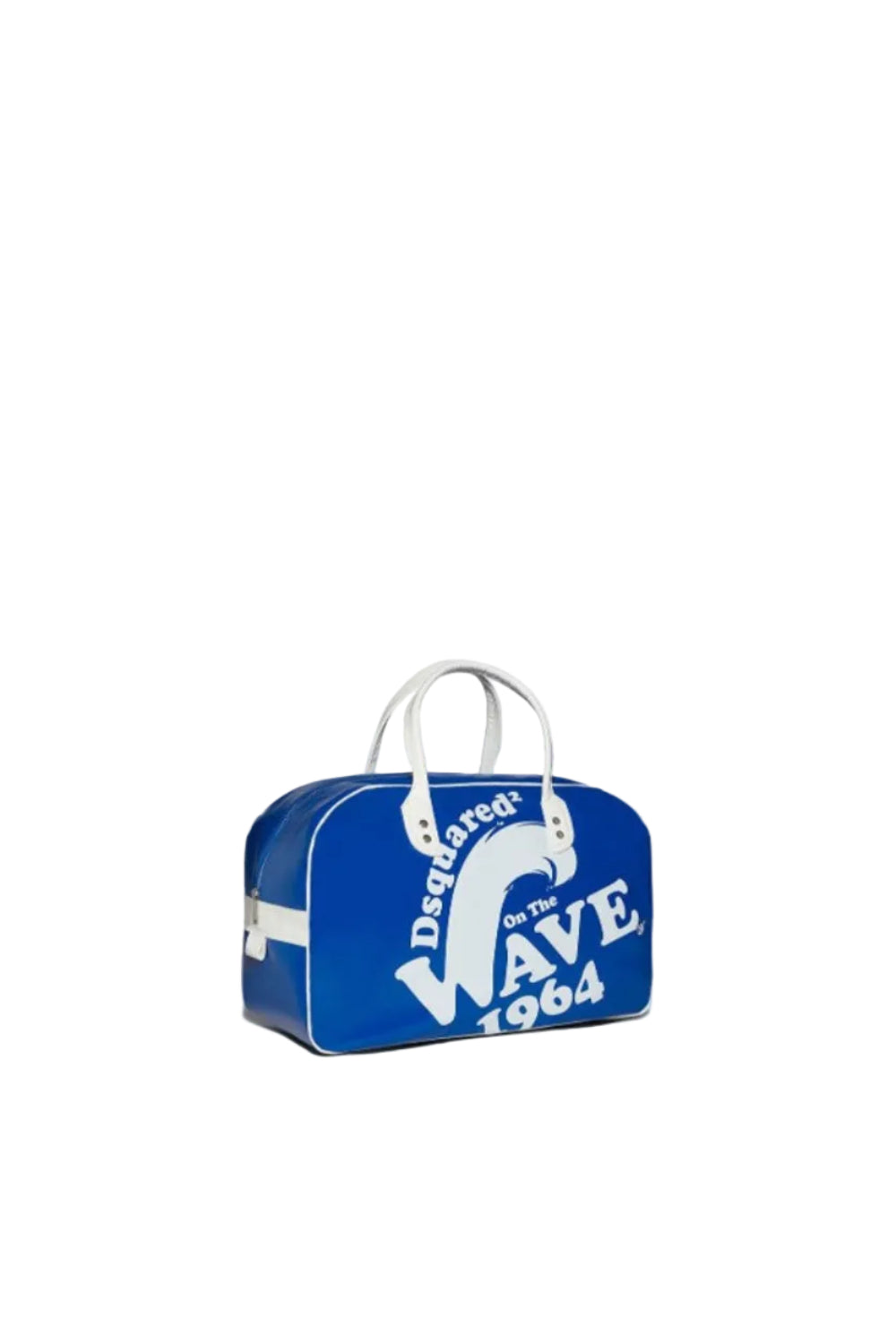 Dsquared2 Men's Coated Technical Fabric Duffle Bag - Blue/White