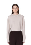 Fabiana Filippi Crew Neck Sweater with Sequin Trim Detail - Beige