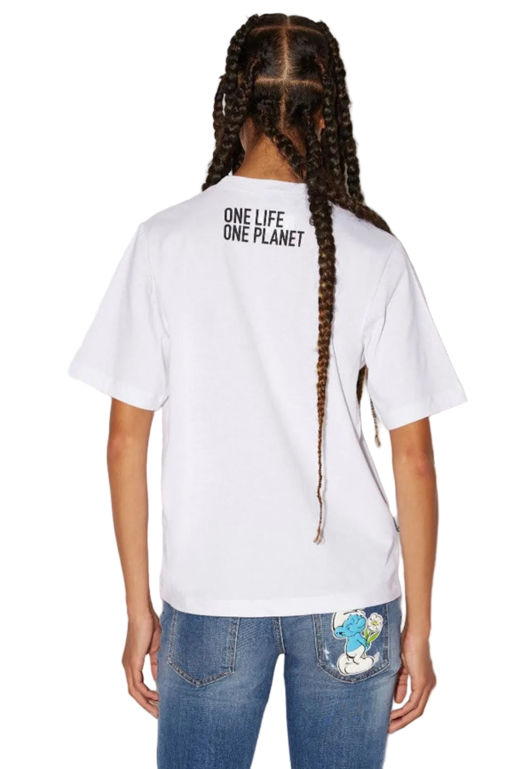 Dsquared2 Women's Smurfette Easy Organic Cotton Jersey T-Shirt - White