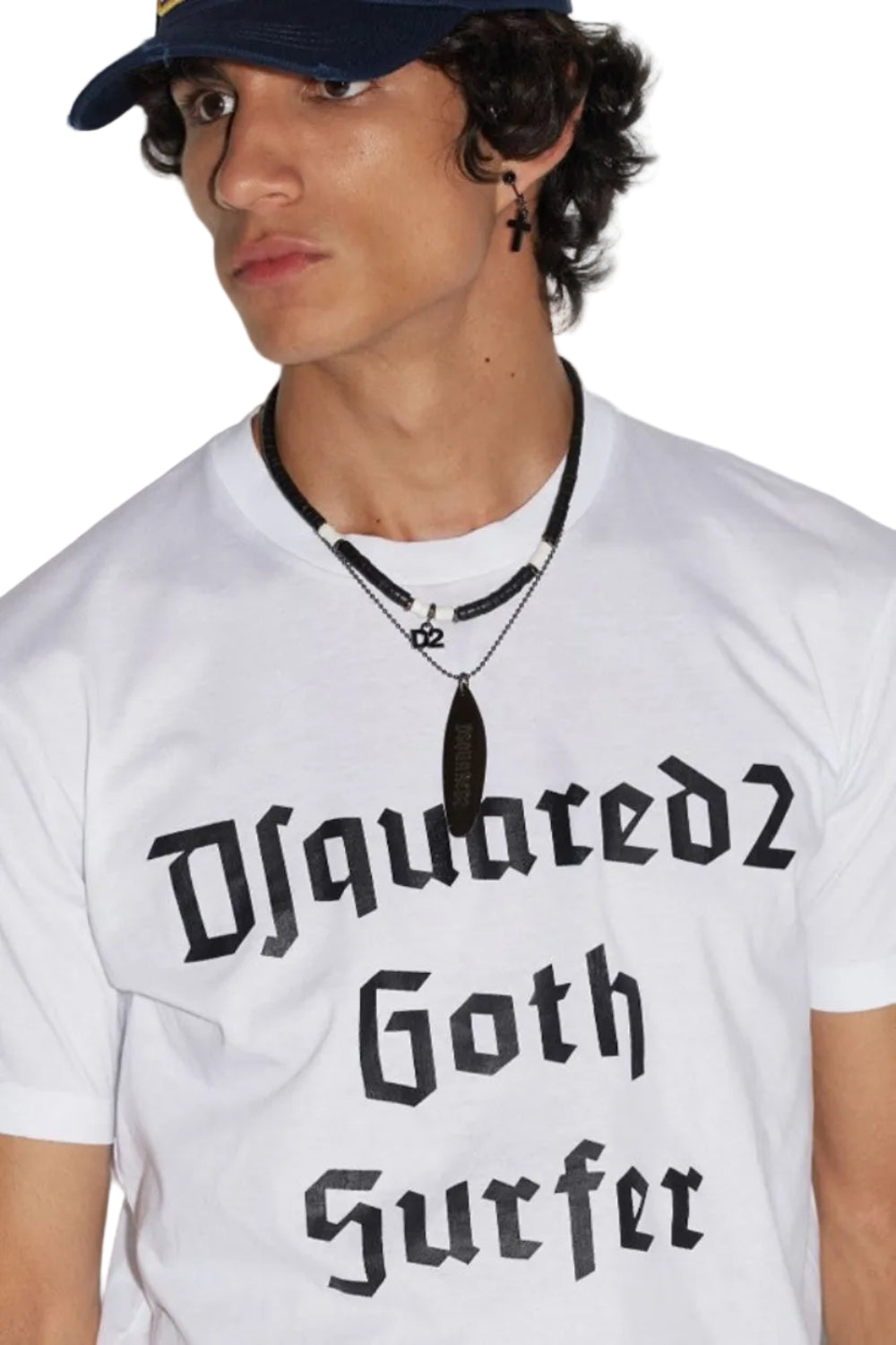 Dsquared2 Men's D2 Goth Surfer Cotton Jersey T-Shirt - White