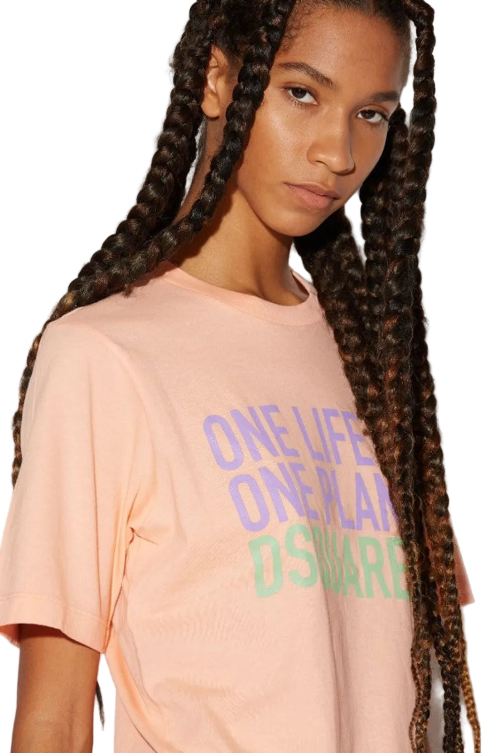 Dsquared2 Women's OLOP Easy Organic Cotton Jersey T-Shirt - Dusty Apricot
