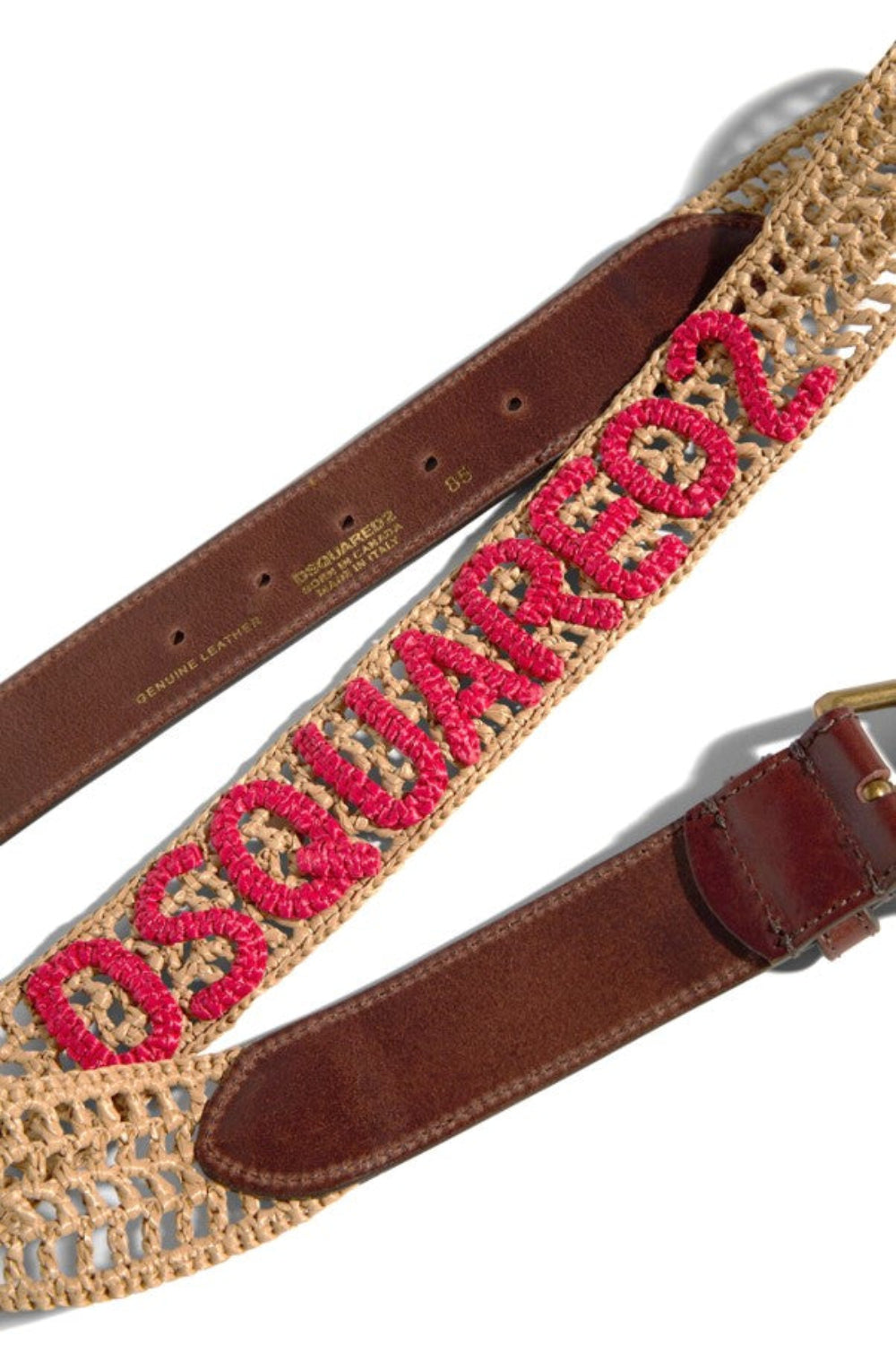 Dsquared2 Women's Hip Raffia Belt - Natural