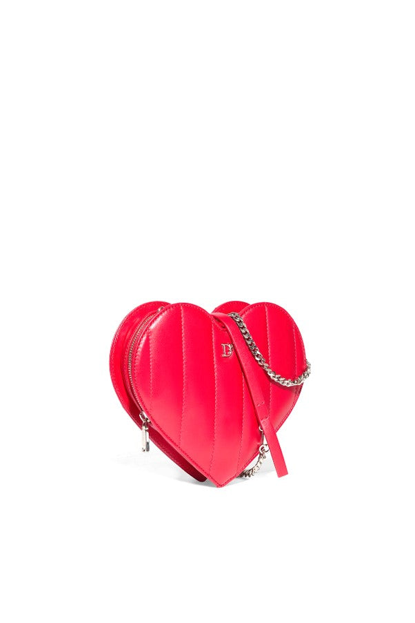 Dsquared2 Women's Striped Matelassé Nappa Leather Crossbody Bag - Red