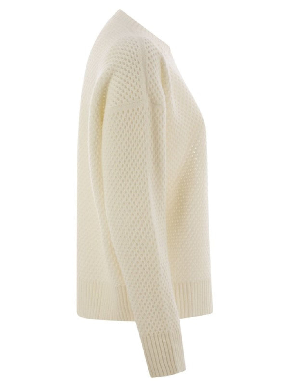 Fabiana Filippi Mesh Crew Neck Sweater - Beige