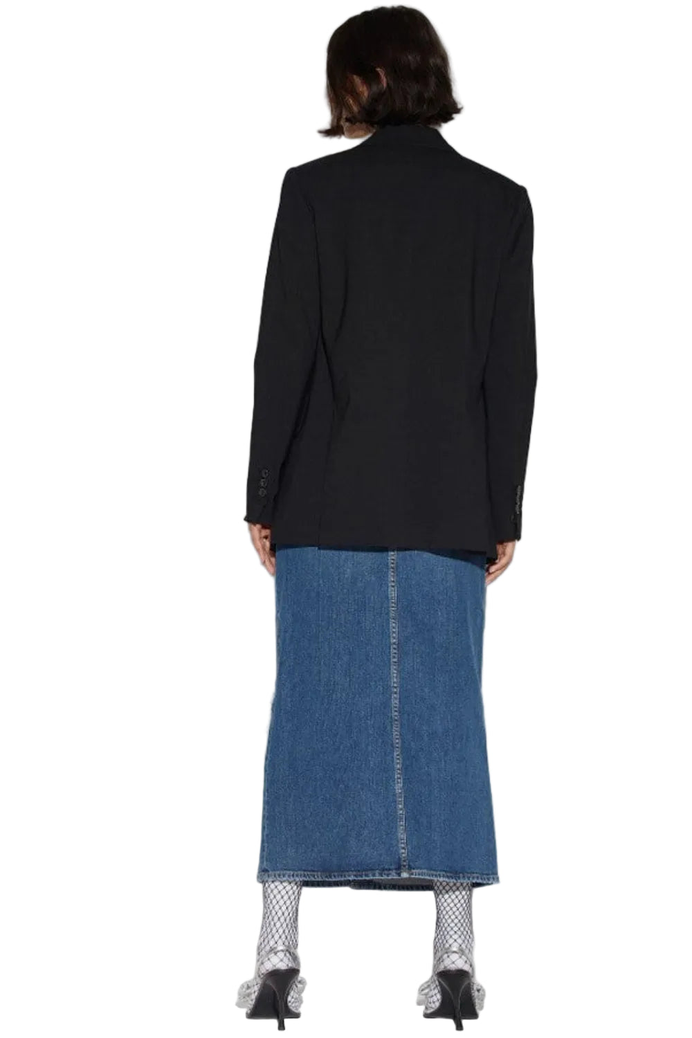 Dsquared2 Women's Ripped-Knee Stretch Denim Skirt - Navy Blue