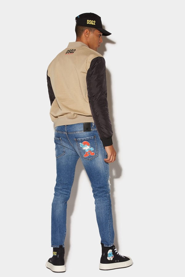 Dsquared2 Men's Smurfs Skater Stretch Denim Jeans - Navy Blue