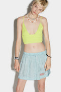 Dsquared2 Women's Ribbed Viscose Blend Knit Bra Top - Blazing Yellow