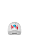 Dsquared2 Women's DSQ2 Grouchy Smurf Print Organic Cotton Gabardine Baseball Cap - White