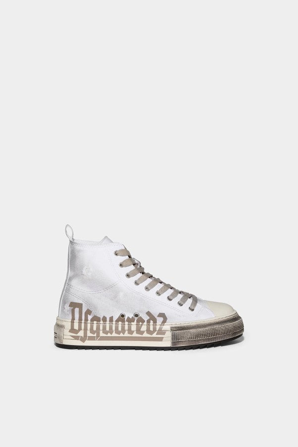 Dsquared2 Men's Gothic Print Organic Canvas Sneakers - Off-White