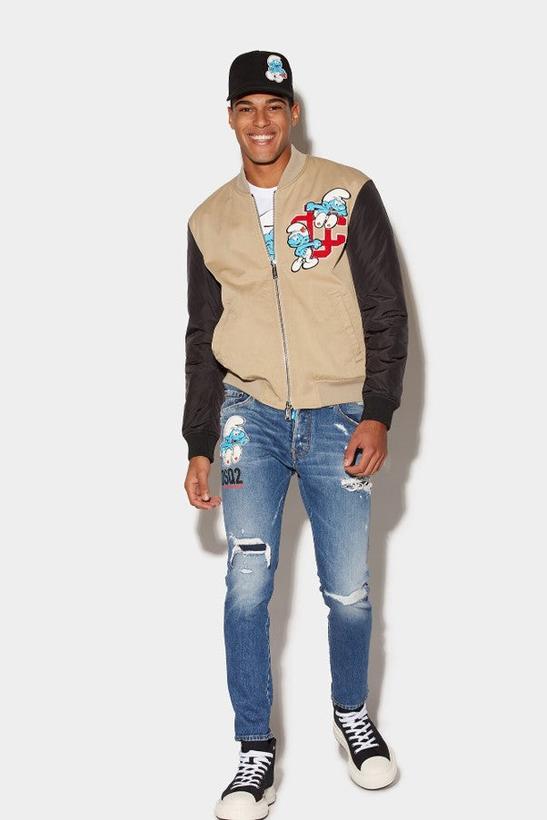 Dsquared2 Men's Smurfs Skater Stretch Denim Jeans - Navy Blue