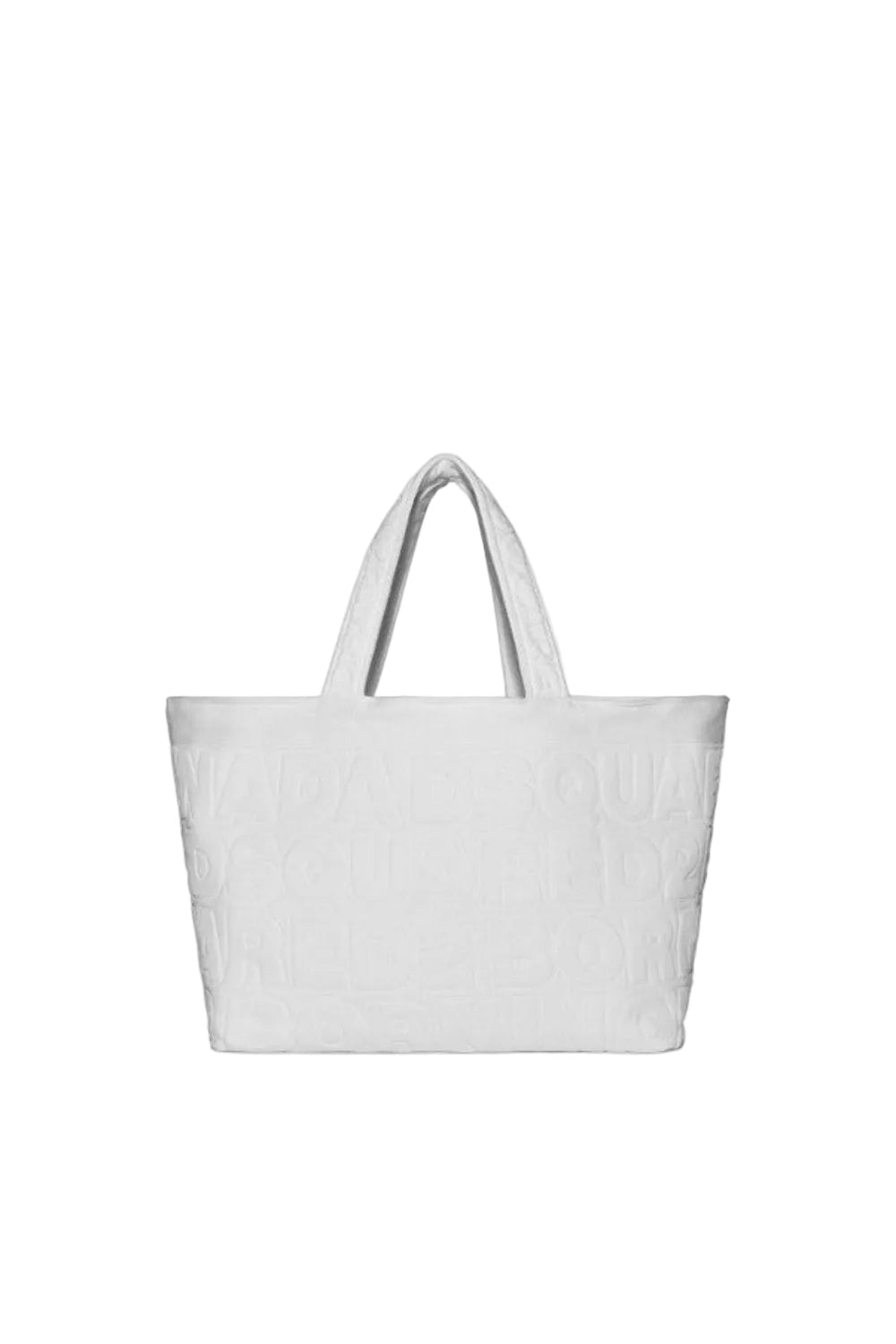 Dsquared2 Women's Logo Jacquard Cotton Terry Shopping Bag - White