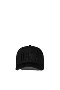 Dsquared2 Men's Shiny Ibra Print Cotton Gabardine Baseball Cap - Black