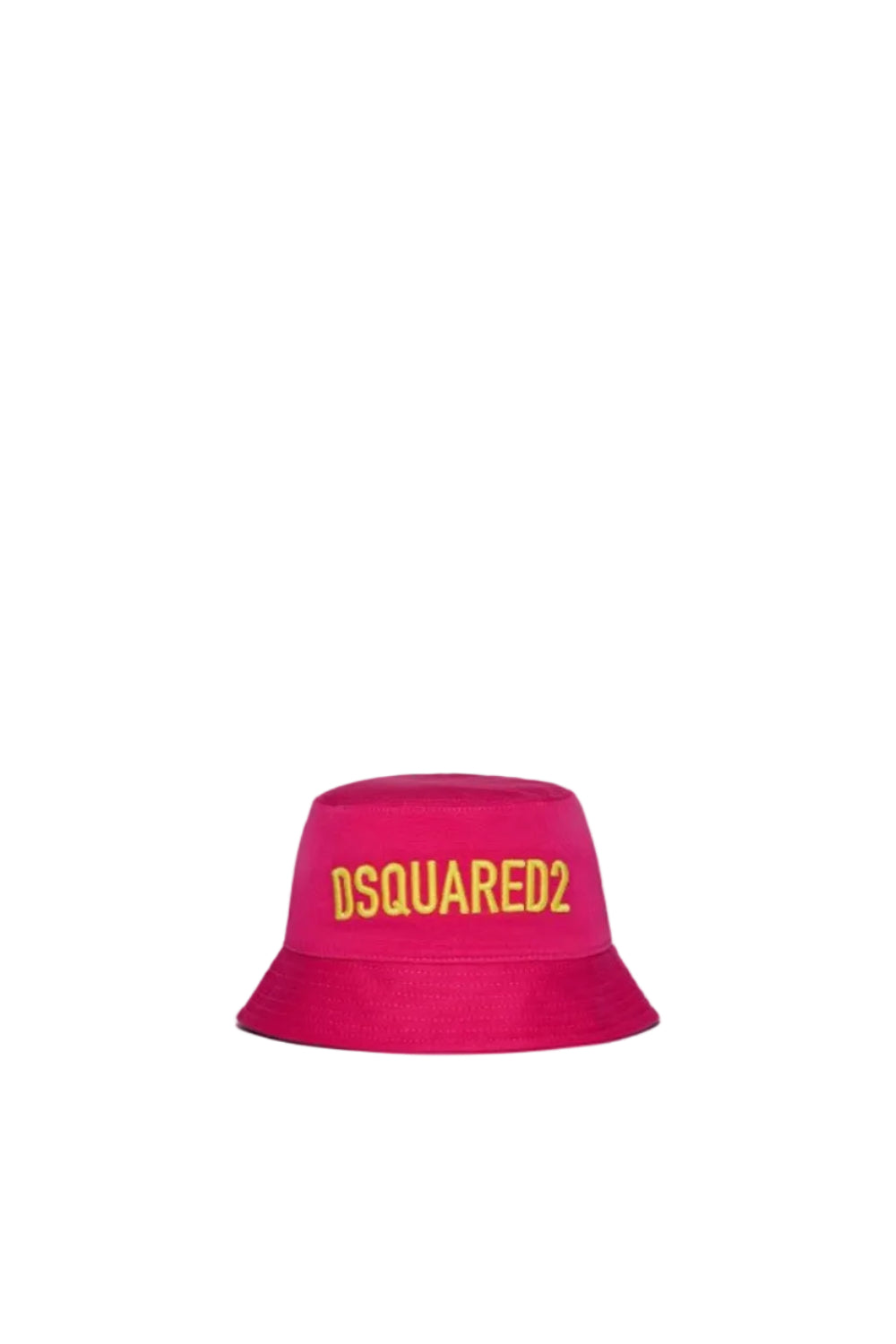 Dsquared2 Men's Embroidered Cotton Gabardine Hat - Fuchsia/Yellow
