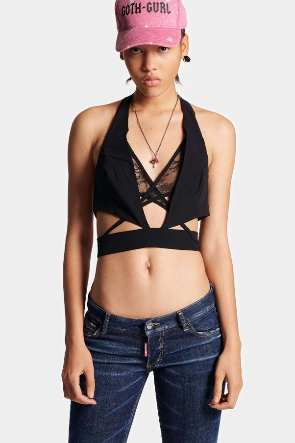 Dsquared2 Women's Wrap-Around Top - Black