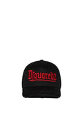 Dsquared2 Men's Cotton Gabardine Baseball Cap - Black/Red