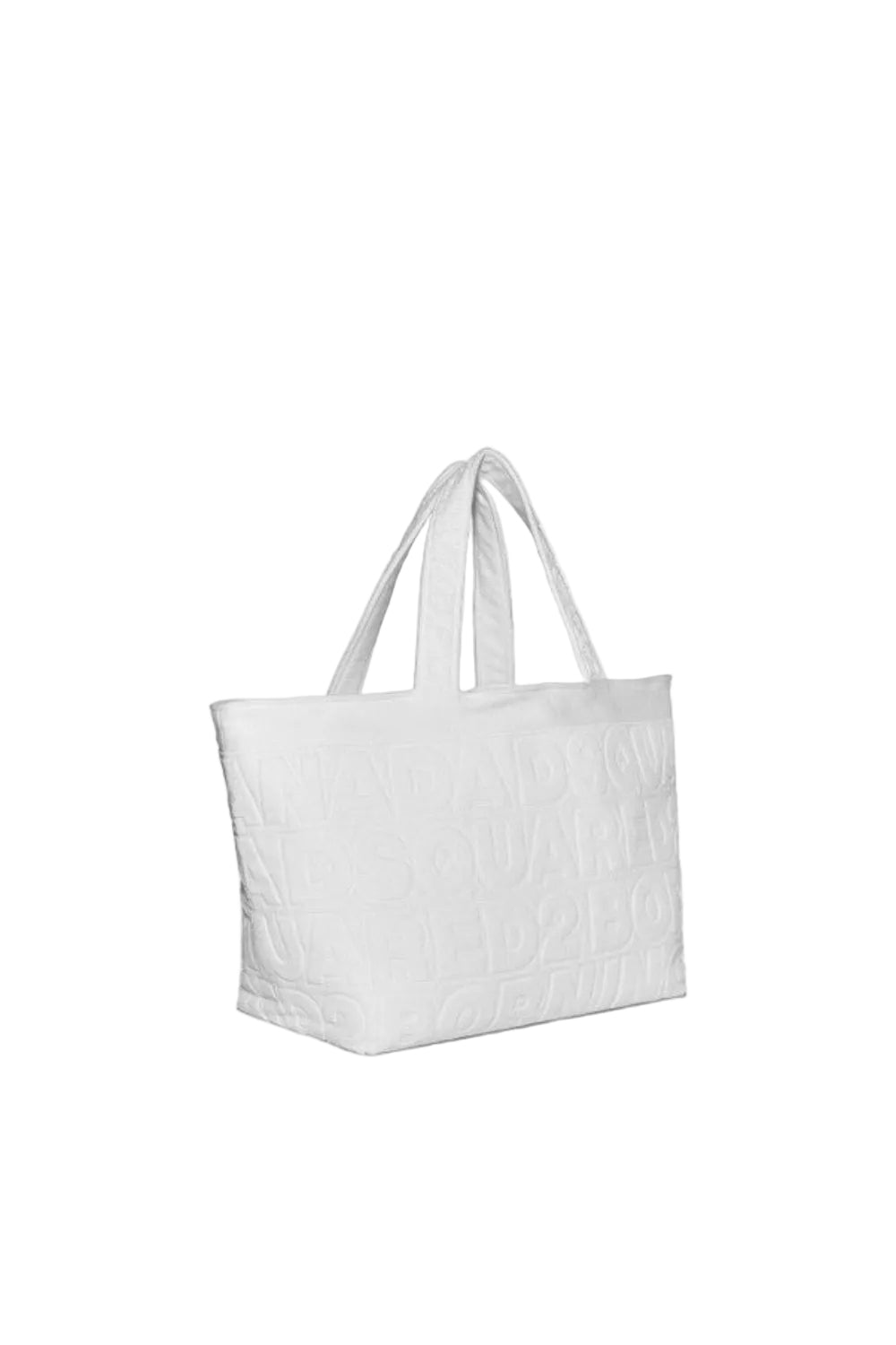 Dsquared2 Women's Logo Jacquard Cotton Terry Shopping Bag - White