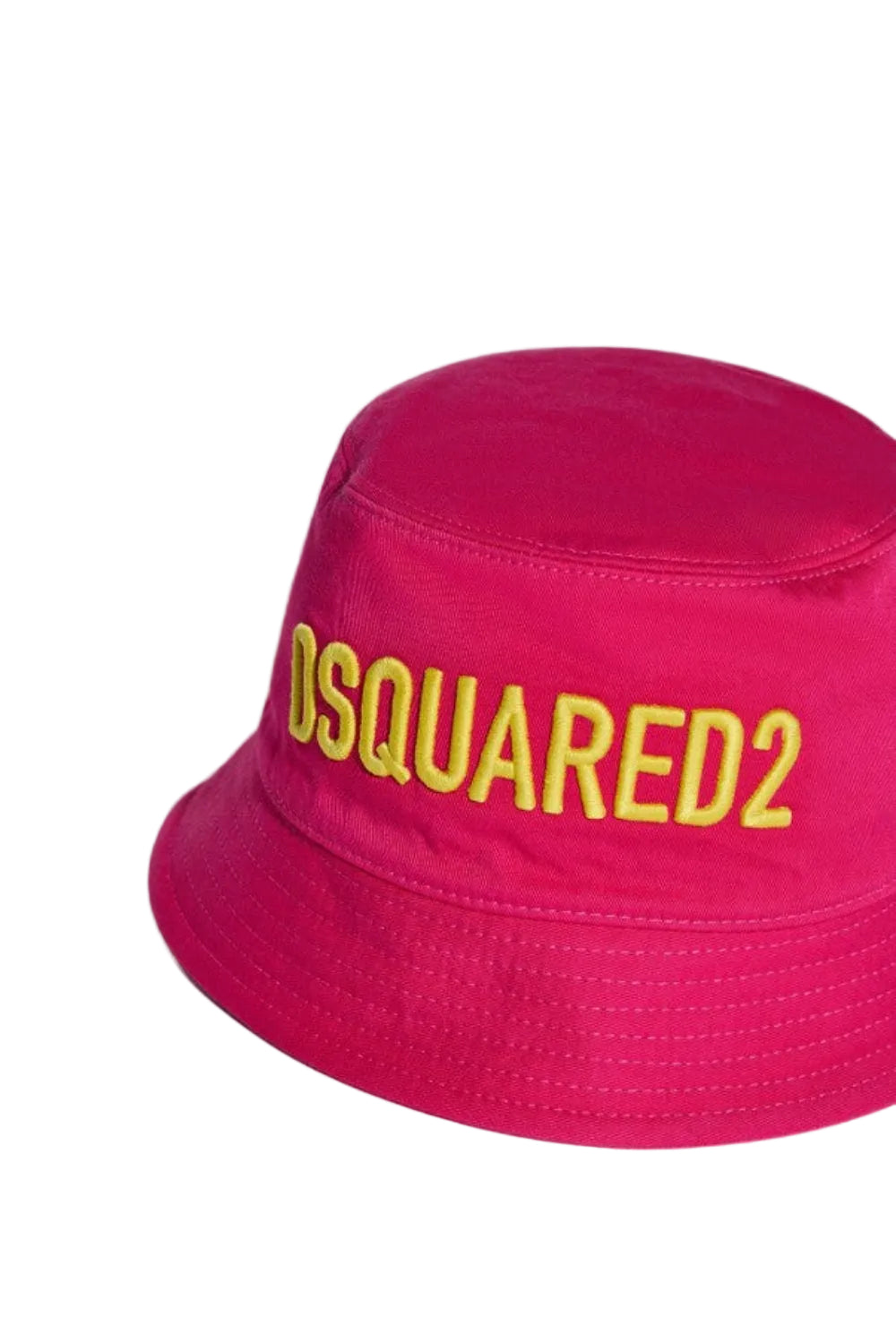Dsquared2 Men's Embroidered Cotton Gabardine Hat - Fuchsia/Yellow