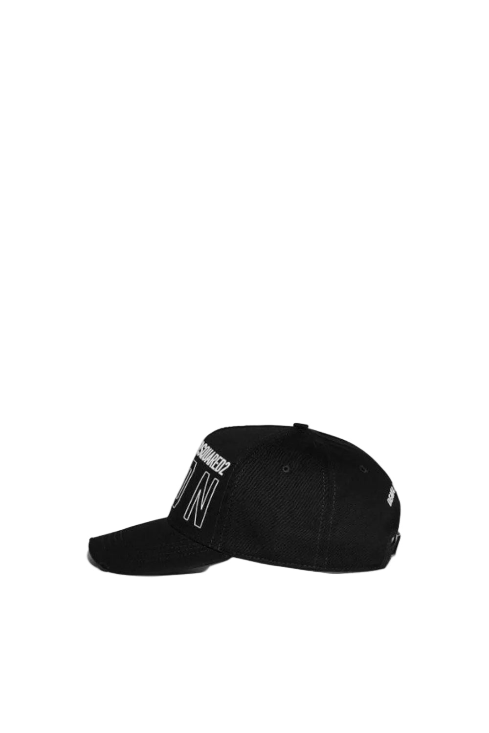 Dsquared2 Men's Cotton Gabardine Baseball Cap - Black/White