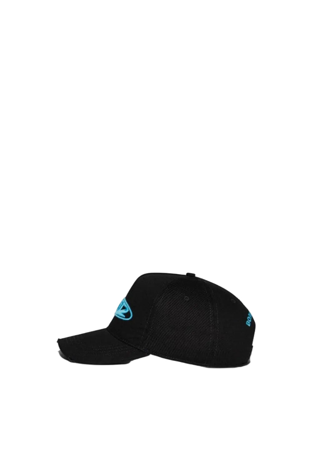 Dsquared2 Men's Cotton Gabardine Baseball Cap - Black/Light Blue