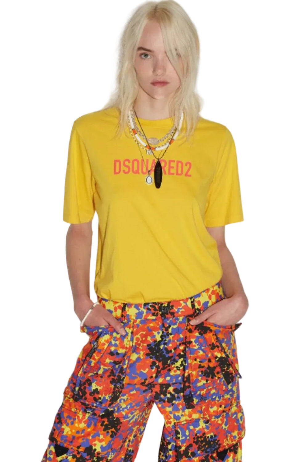 Dsquared2 Women's Easy Organic Cotton Jersey T-Shirt - Cyber Yellow