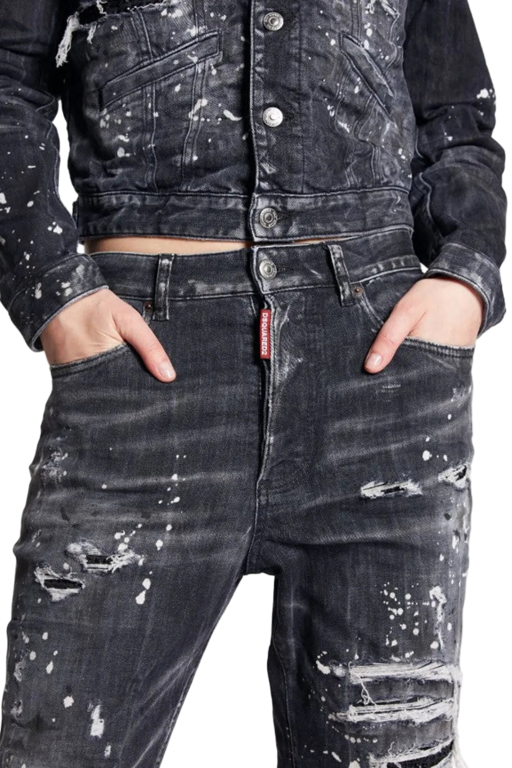 Dsquared2 Women's Roadie Stretch Denim Jeans - Black