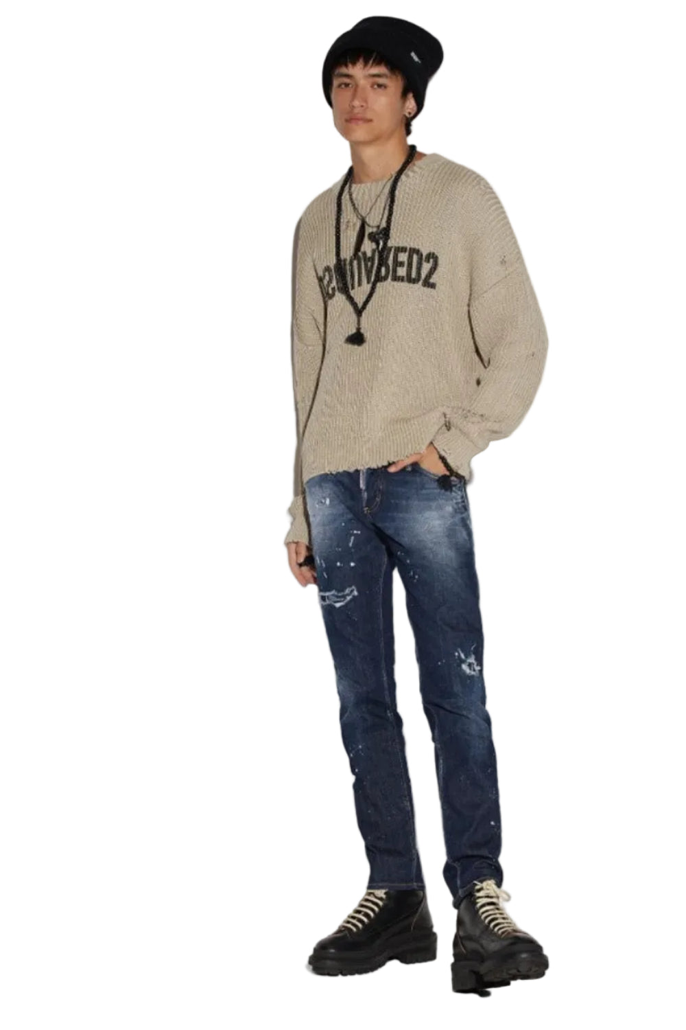 Dsquared2 Men's New Sexy Dean Denim Jeans - Navy Blue