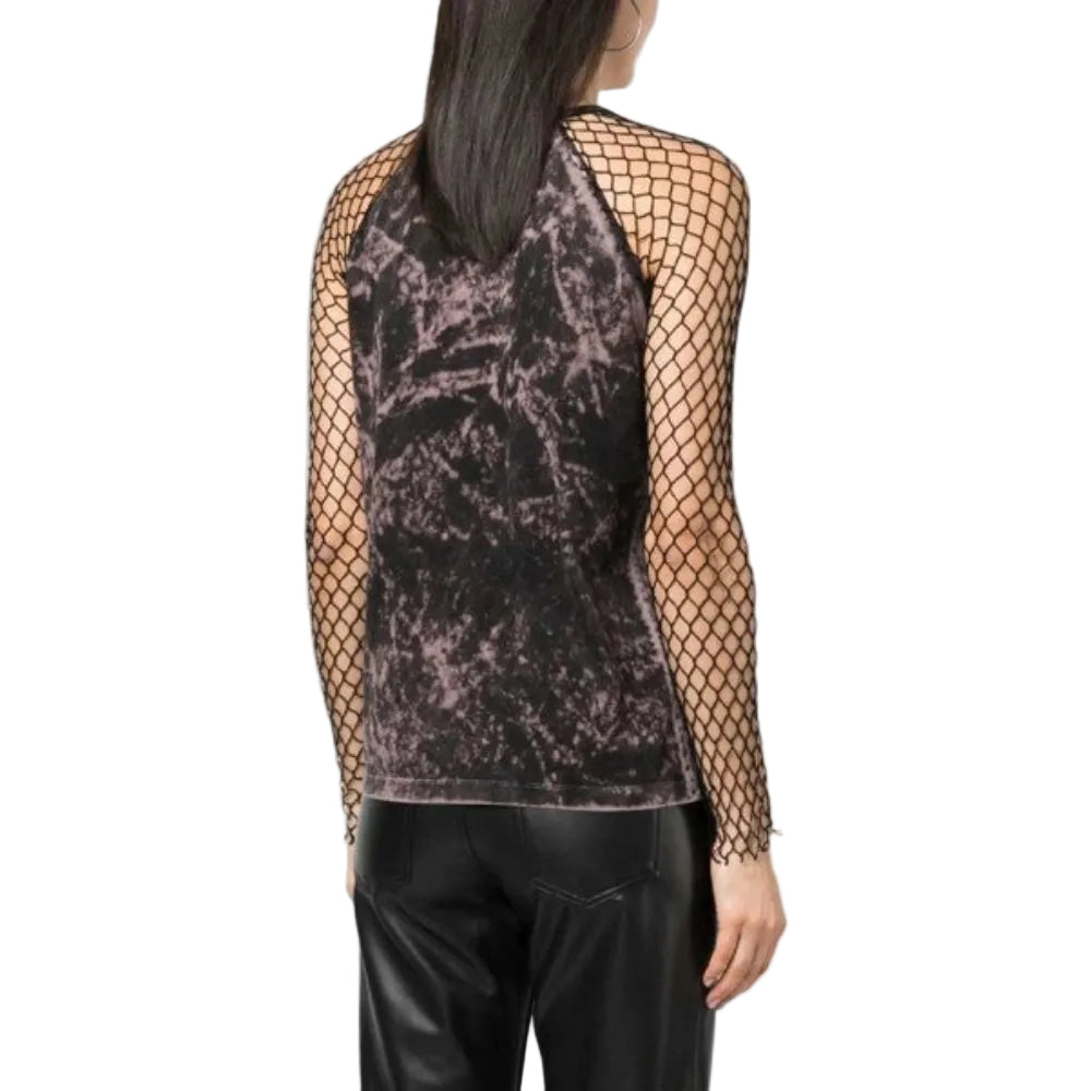 Dsquared2 Women's Tie & Dye Net Cotton Jersey T-Shirt - Col. 965A