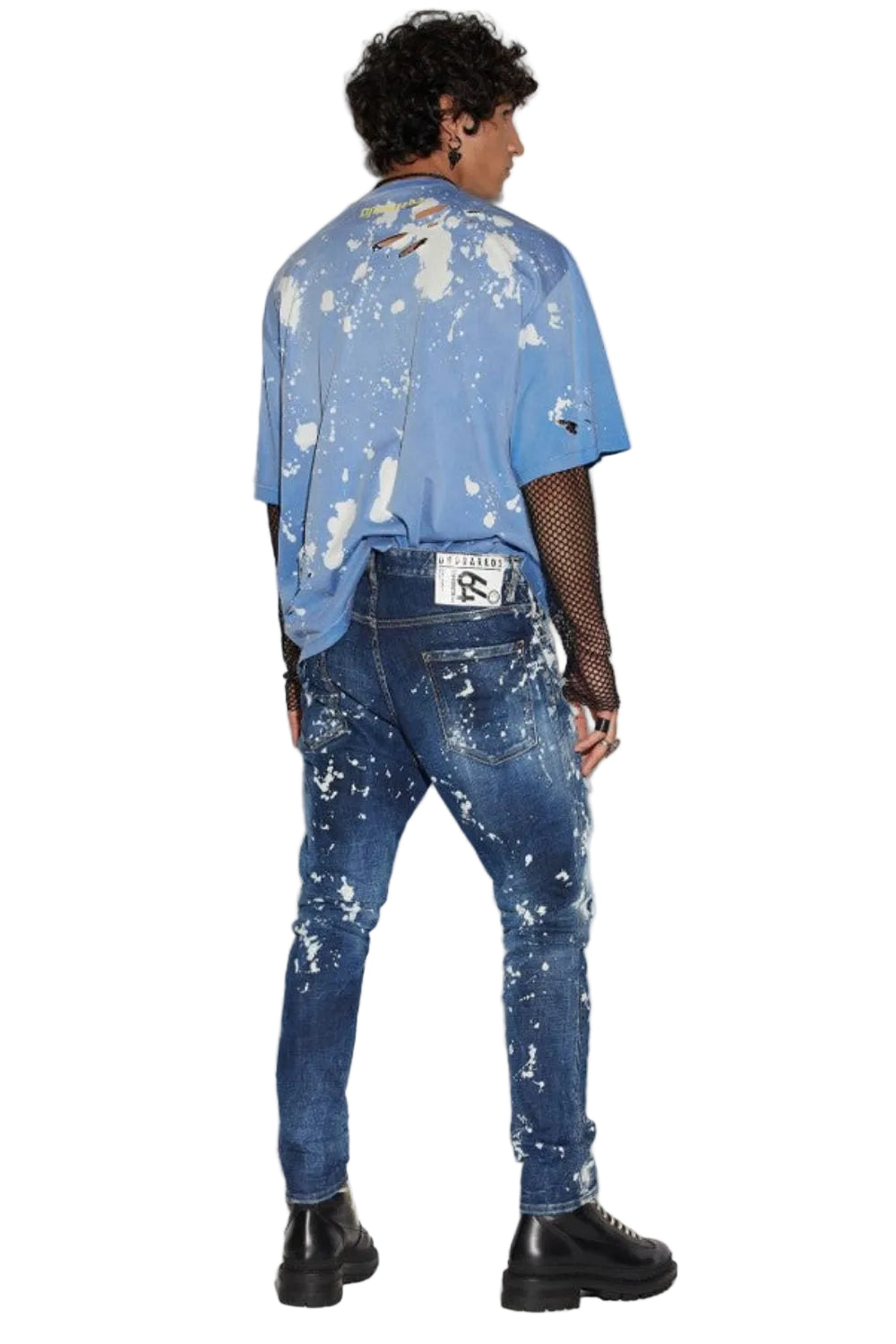 Dsquared2 Men's Relax Long Crotch Stretch Denim Jeans - Navy Blue