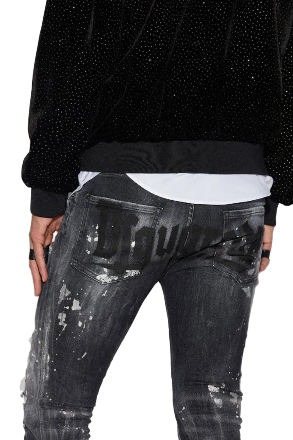 Dsquared2 Men's Super Twiggy Stretch Denim Jeans - Black