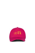 Dsquared2 Men's 3D Print Cotton Gabardine Baseball Cap - Fuchsia/Yellow