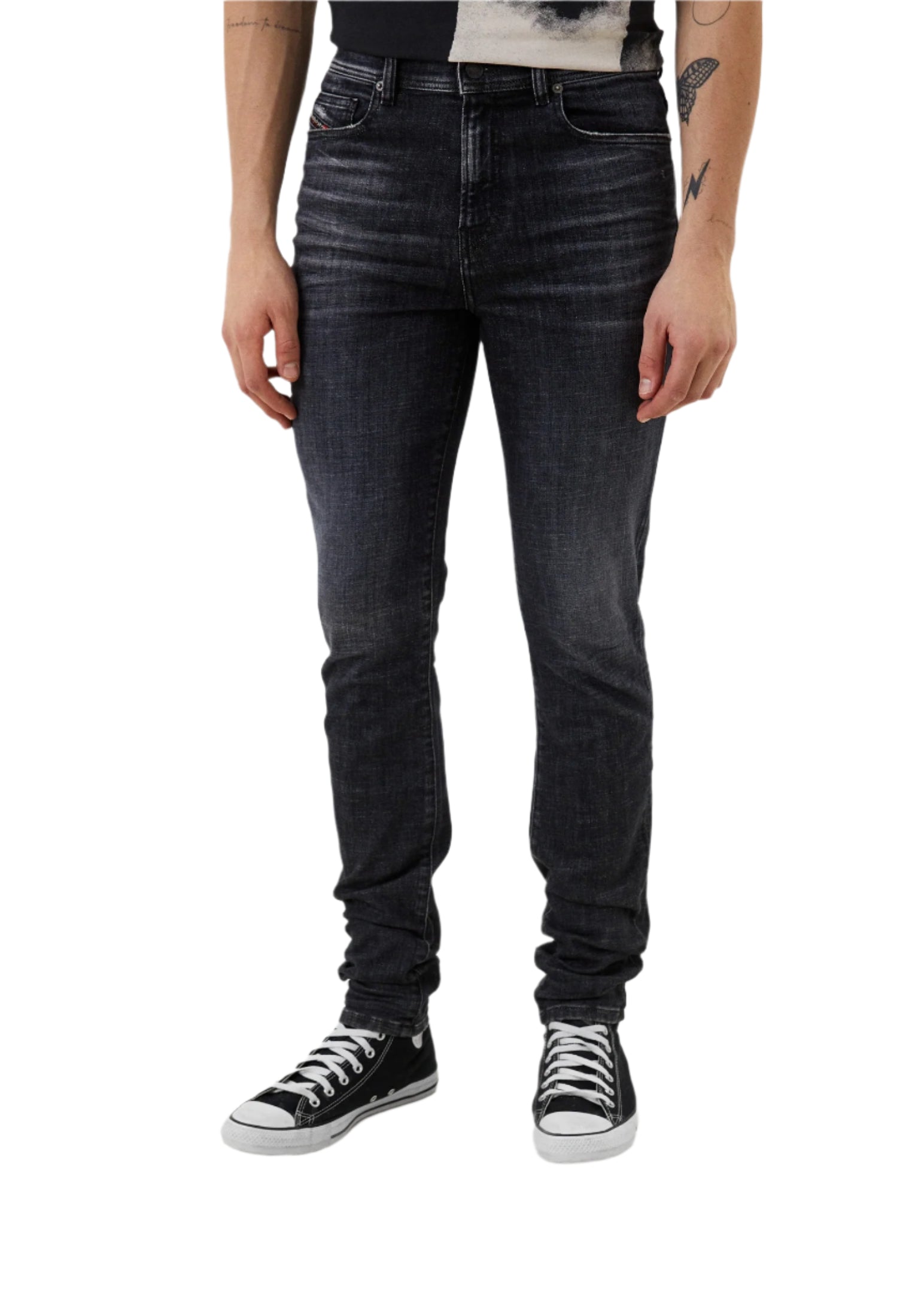 Diesel D-Amny Washed Black Skinny Fit Stretch Jeans Denim