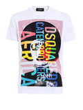 Dsquared2 Men's Colourful Africa Print Cotton T-Shirt - White