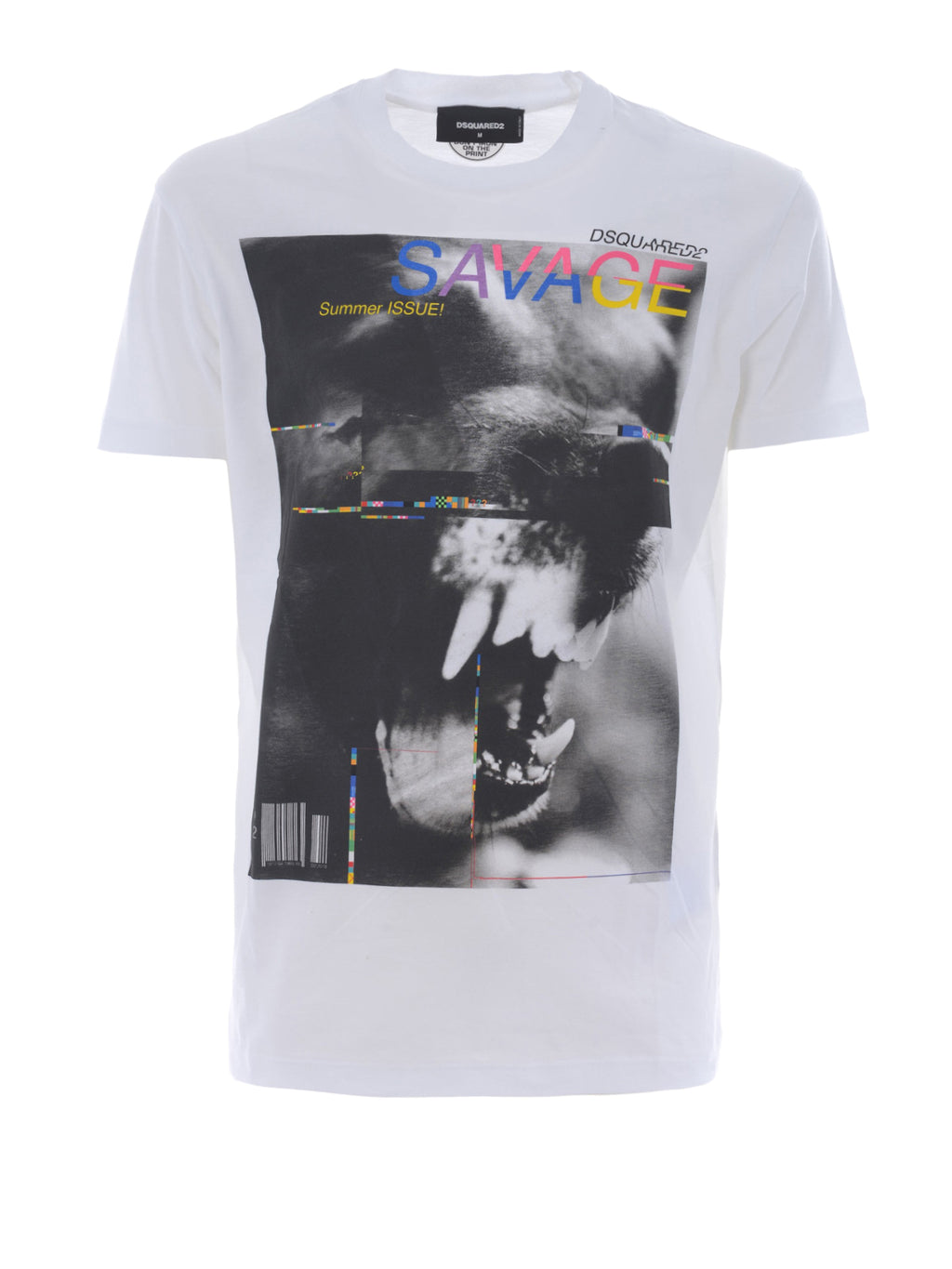 Dsquared2 Men's Savage Print Graphic Cotton T-Shirt - White