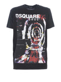 Dsquared2 Men's Black Psychedelic Bros Cotton T-Shirt Size L