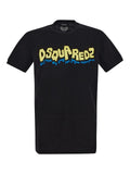 Dsquared2 Men's Waving Logo Graphic Cotton T-Shirt - Black