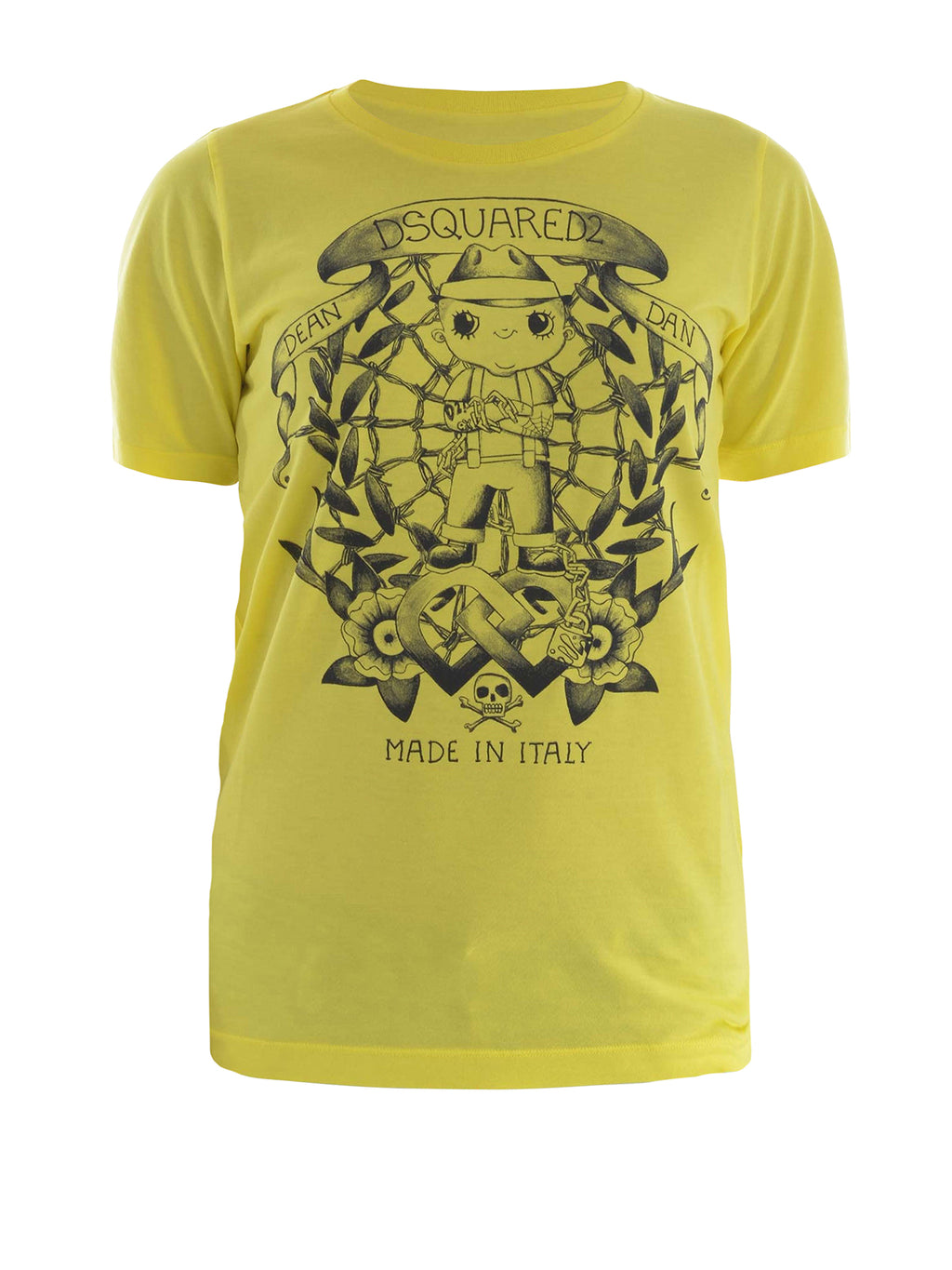 Dsquared2 Women's Dean Dan Printed Cotton T-Shirt - Yellow