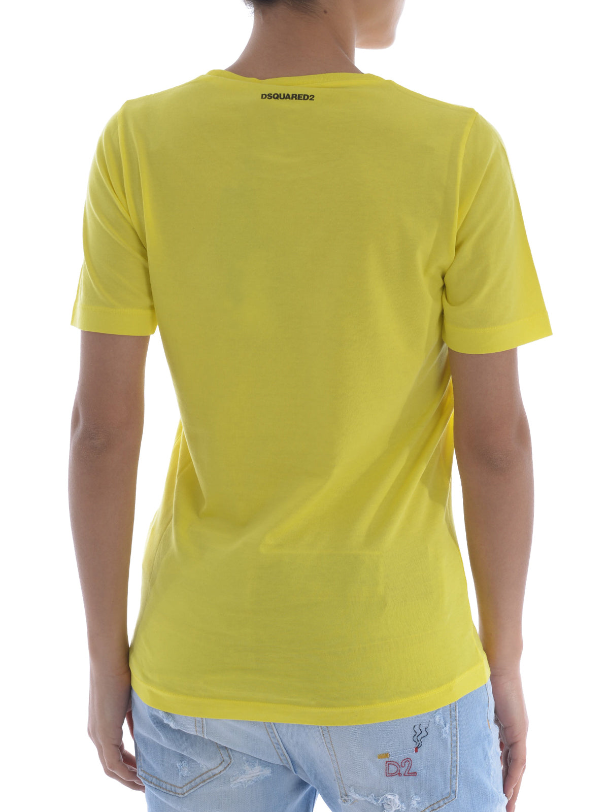 Dsquared2 Women's Dean Dan Printed Cotton T-Shirt - Yellow
