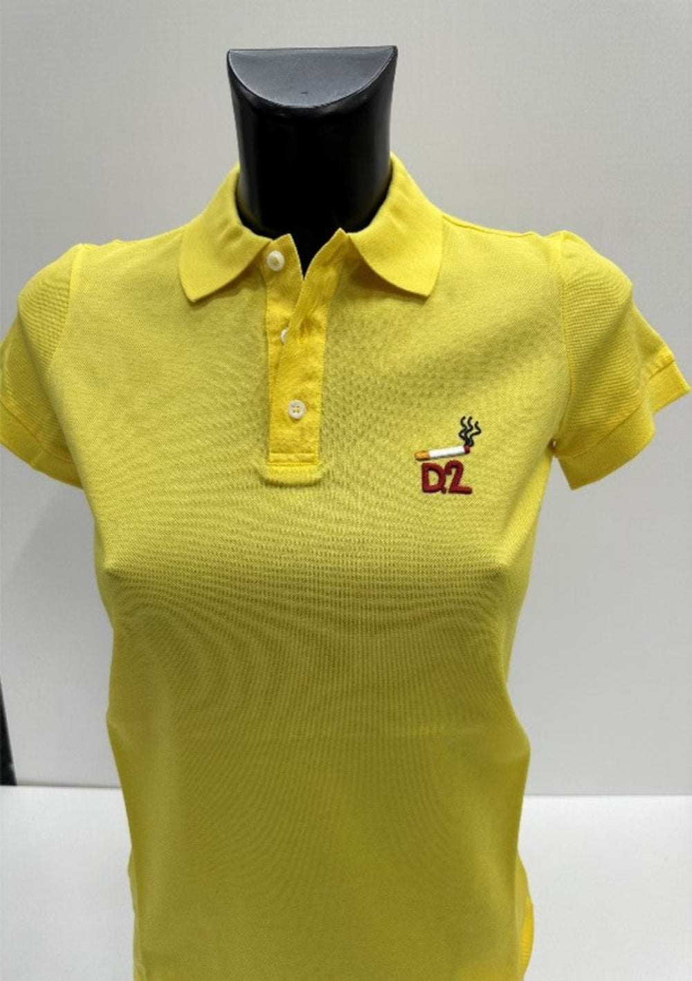 Dsquared2 Women's Graphic Logo Cotton Polo T-Shirt - Yellow Size XS
