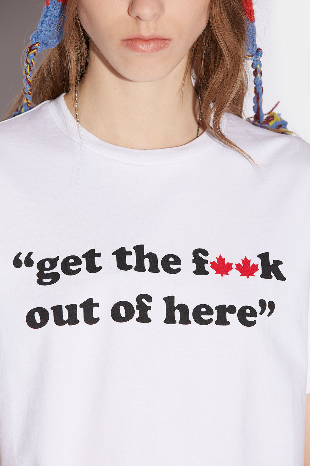 Dsquared2 Women's White GTFO Slogan T-Shirt