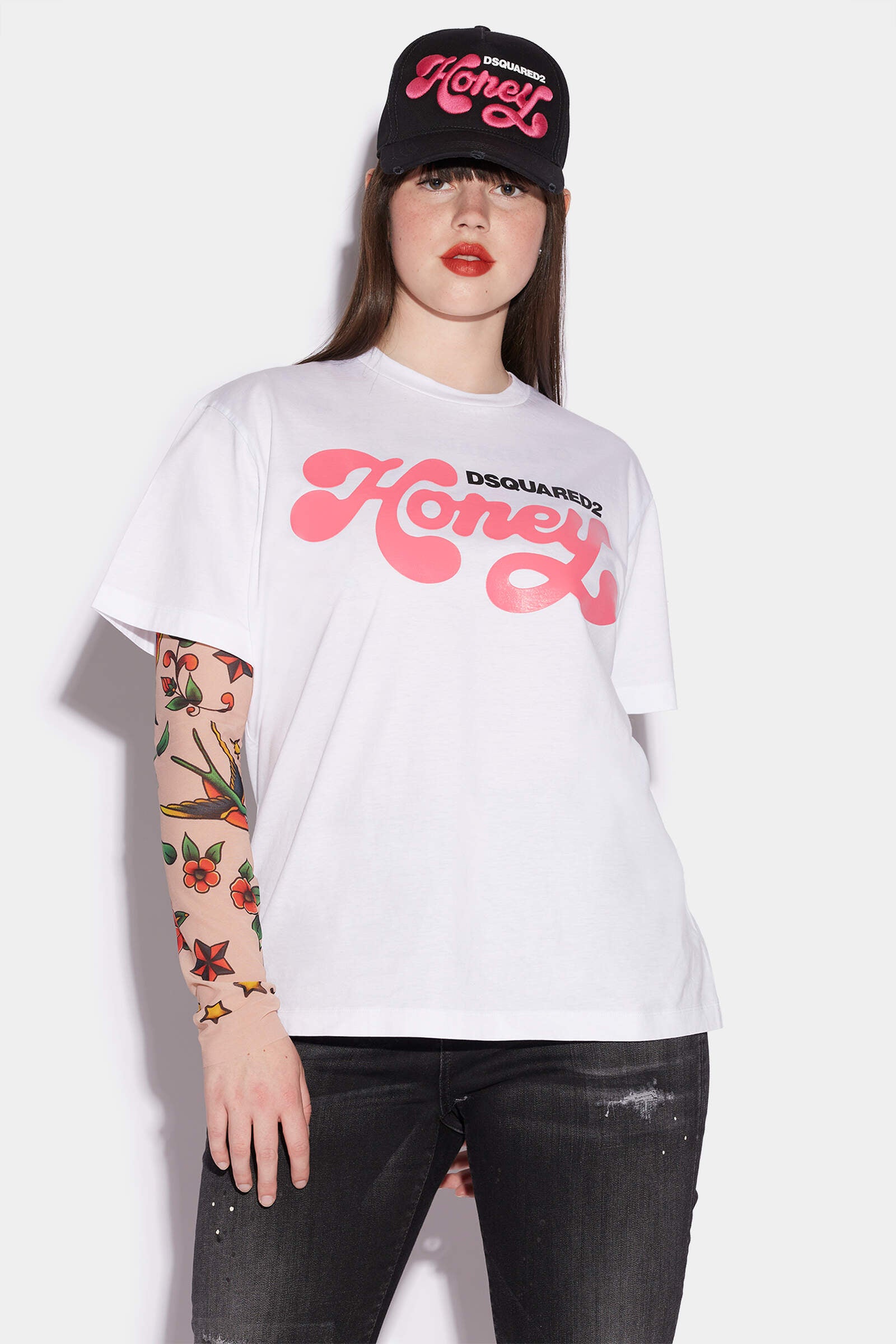Dsquared2 Women's White Honey Graphic T-Shirt - OS