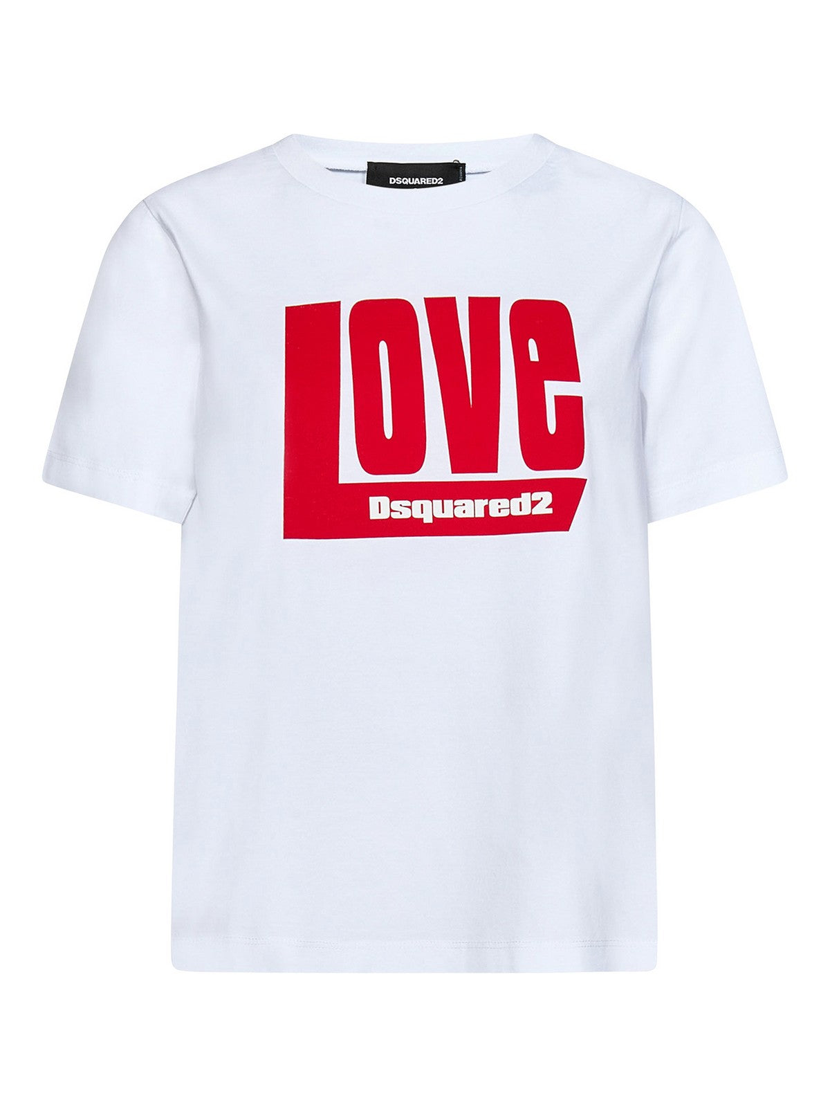 Dsquared2 Women's White Love Logo Graphic T-Shirt