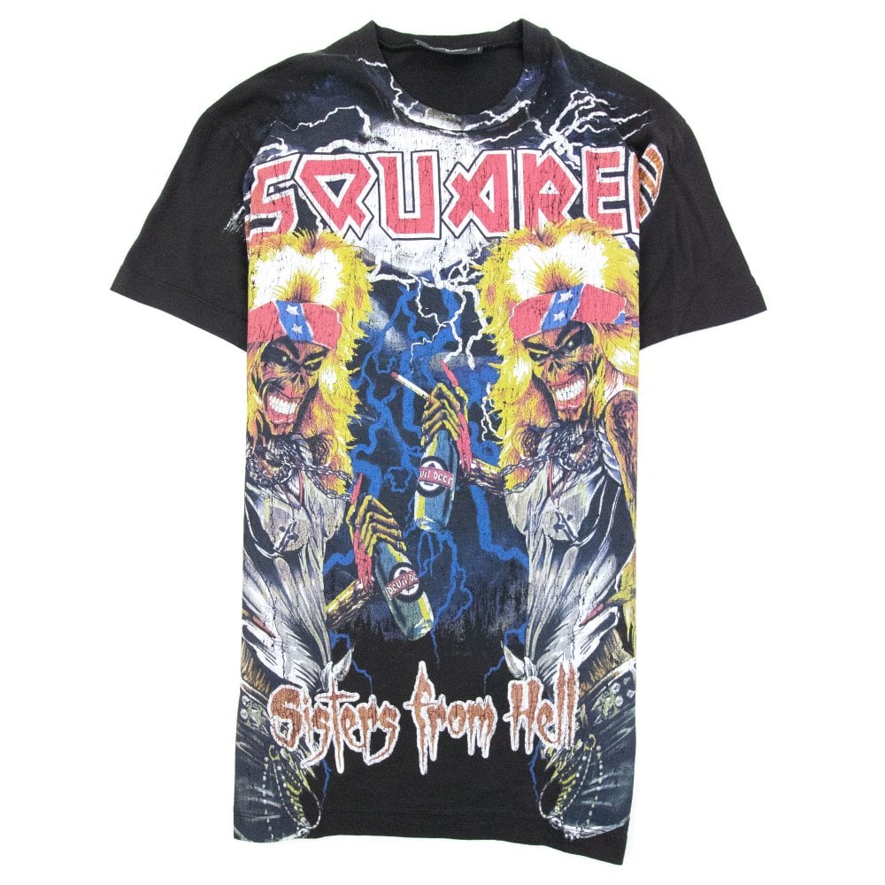 Dsquared2 Women's Sisters From Hell Concert Cotton T-Shirt - Black
