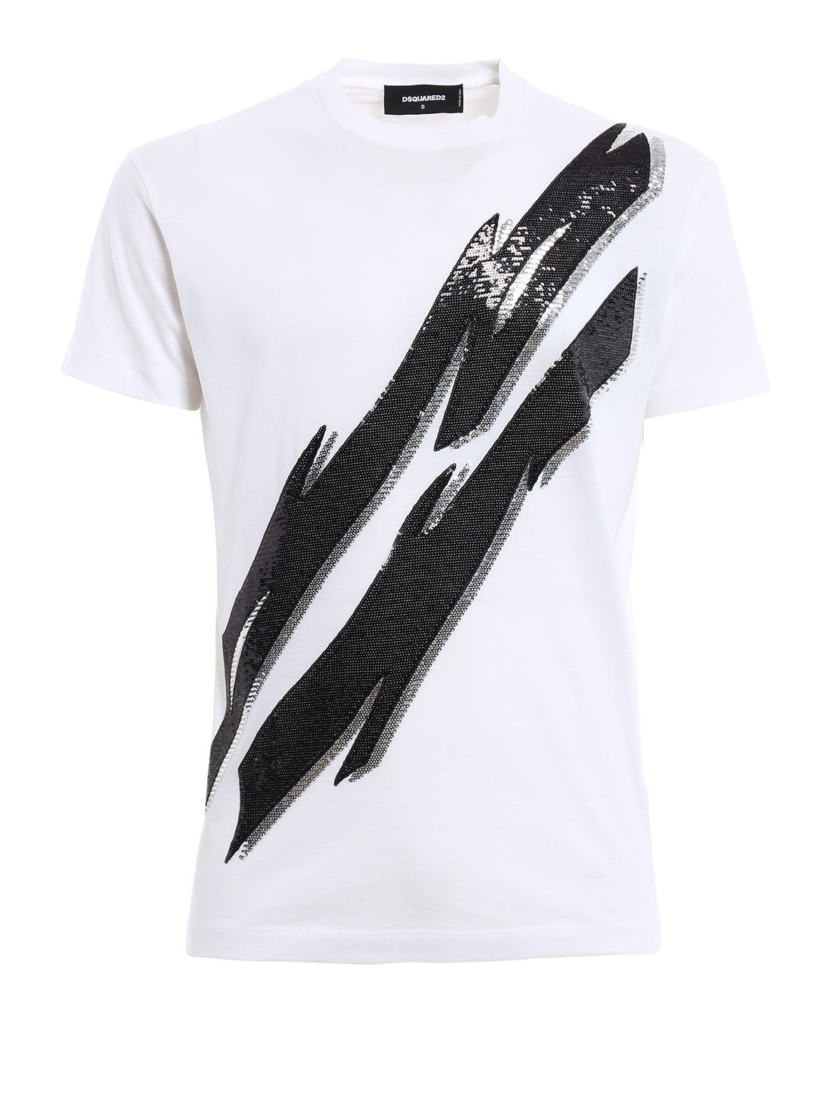 Dsquared2 Women's White Sequined Embroidered T-Shirt