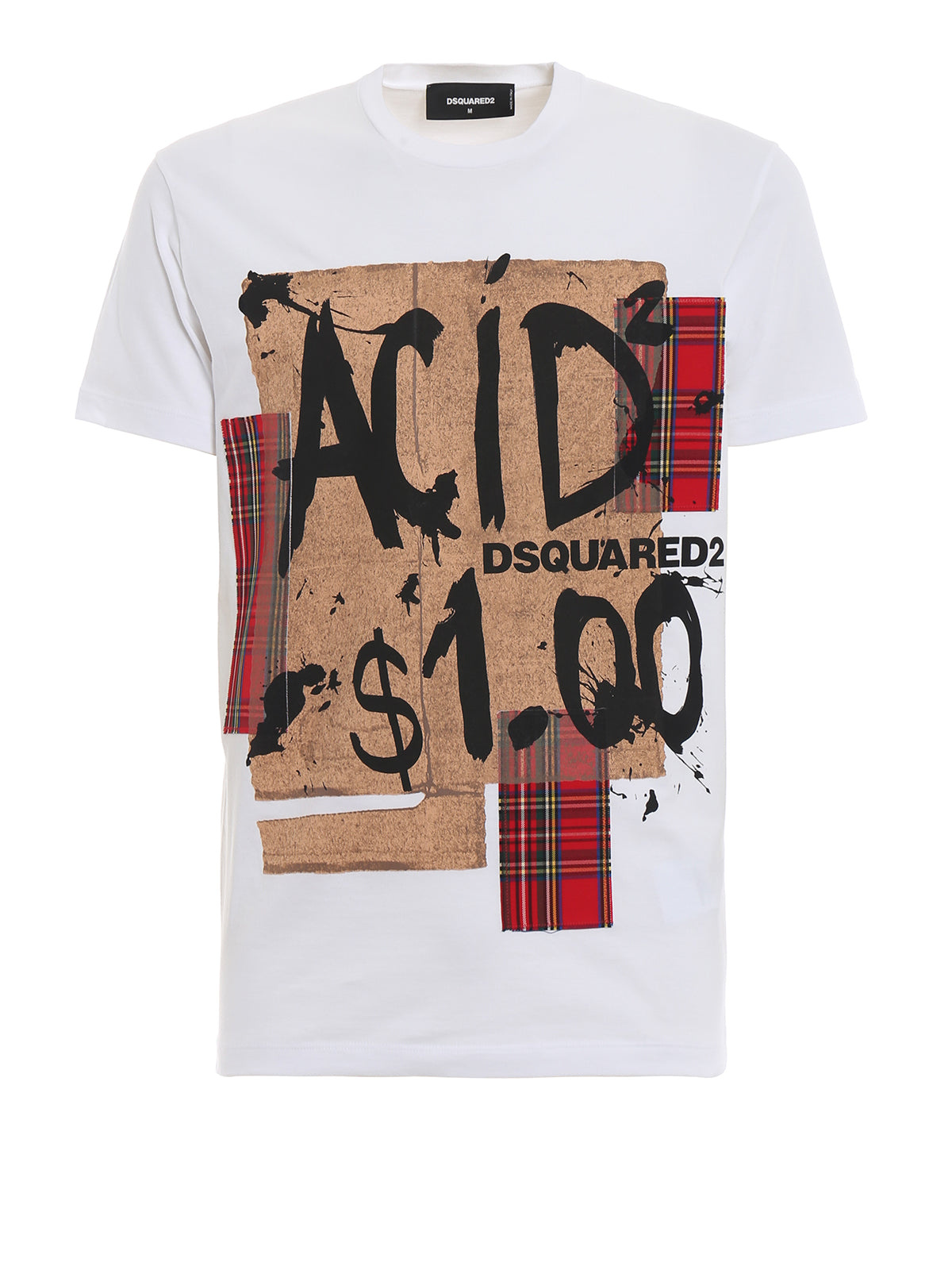 Dsquared2 Men's Acid Print Graphic Cotton T-Shirt - White