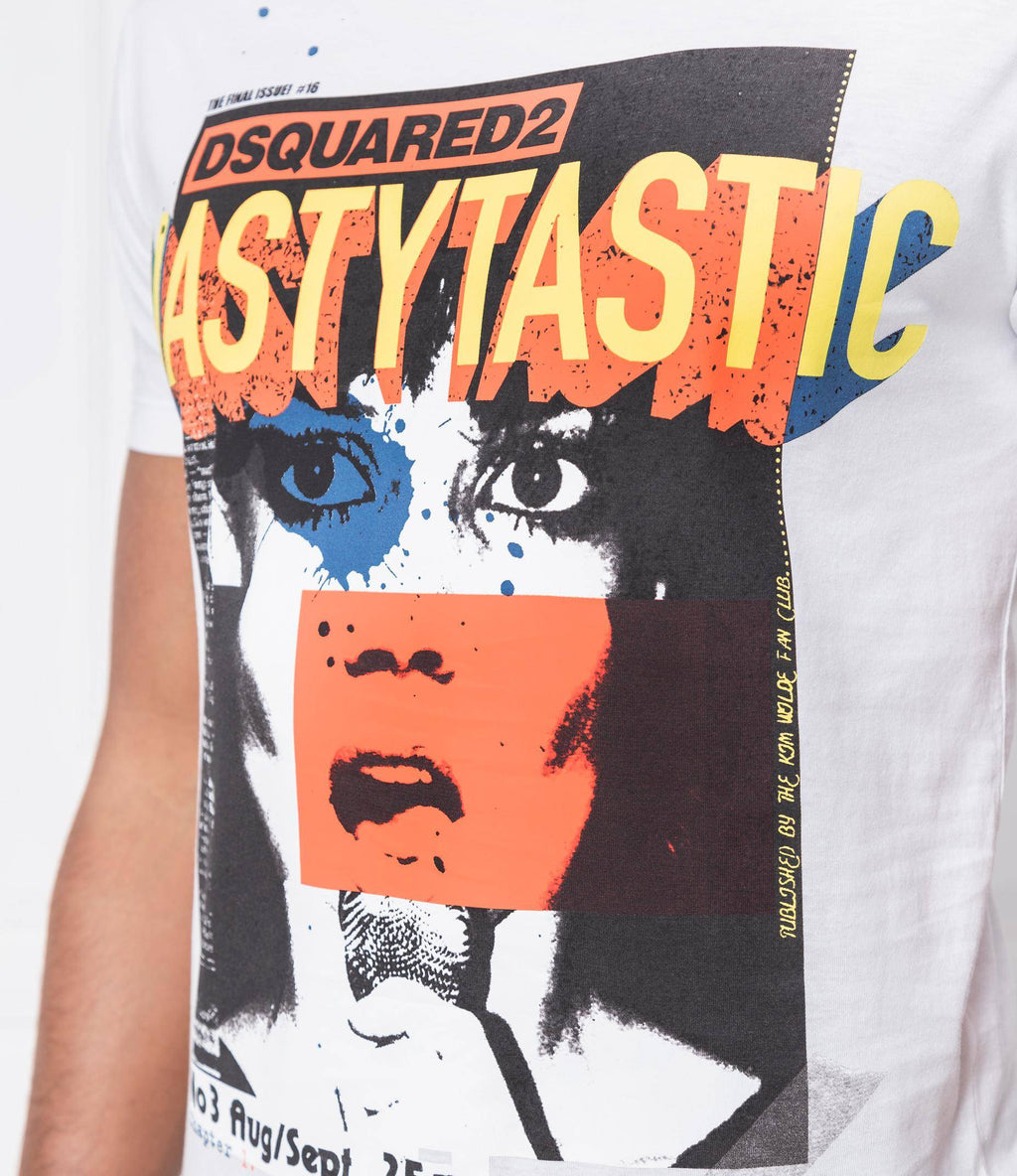 Dsquared2 Men's Front Logo Graphic Cotton T-Shirt - White