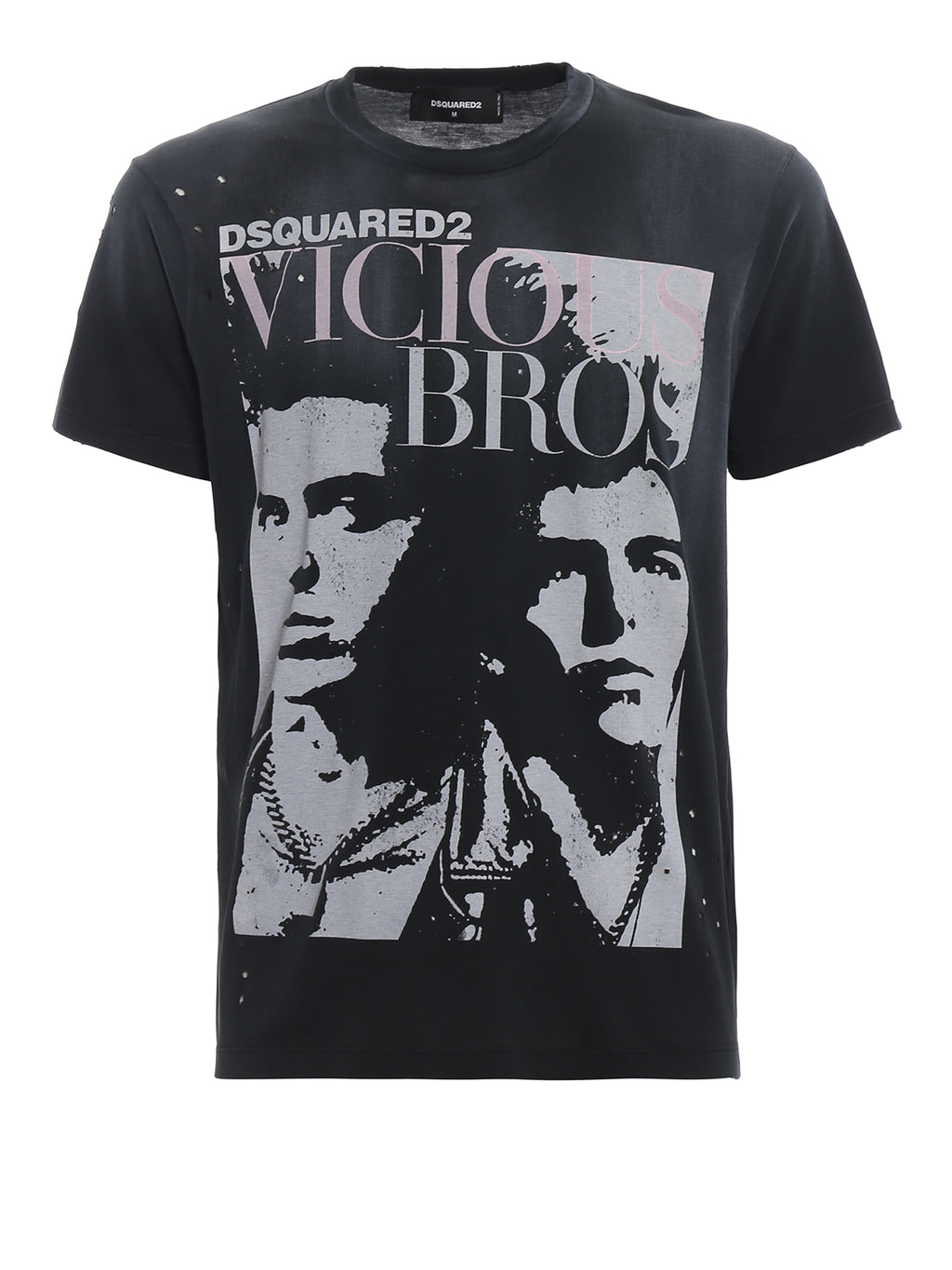 Dsquared2 Men's Black Vicious Bros Cotton T-Shirt Size XL