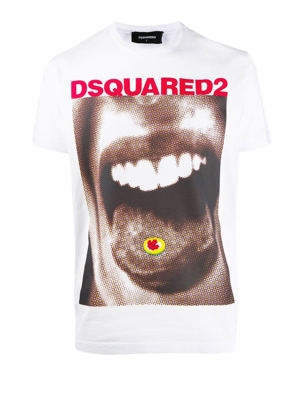 Dsquared2 Men's Mouth Print Graphic Cotton T-Shirt - White