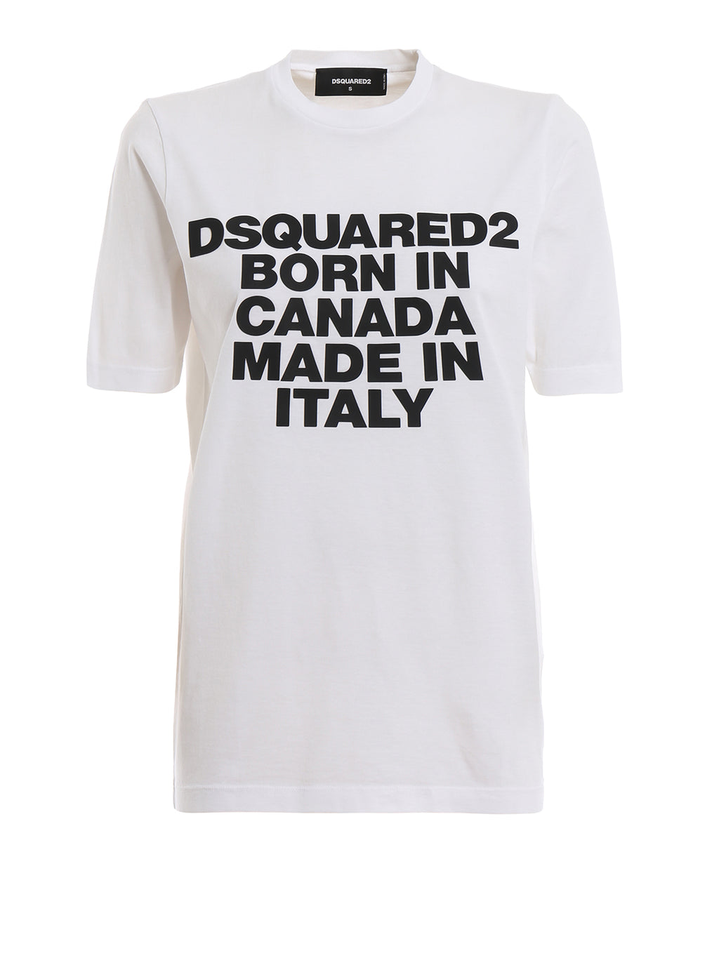 Dsquared2 Women's Born In Canada Made In Italy Cotton T-Shirt - White